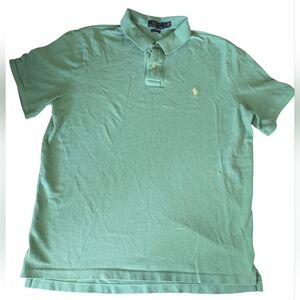 Polo Ralph Lauren Casual Collared Short Sleeve T Shirt Mens Size L /G Green mint